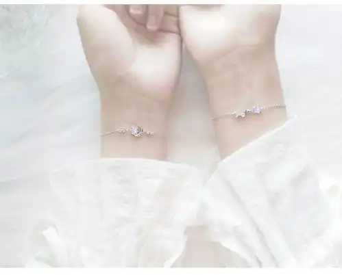 星月手链女学生韩版闺蜜二人生日礼物ins情侣森系潮流简约月光石