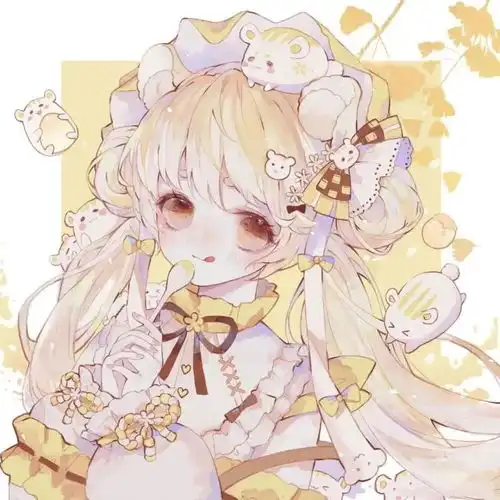 2022年闺蜜头像绝美手绘插画双人闺蜜头像
