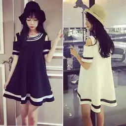 2016夏天衣服韩版闺蜜姐妹装学生露肩显瘦娃堆糖,美好生活研究所