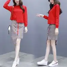 实拍2019早春网红两件套装俏皮御姐套装女神范套装裙气质洋气女