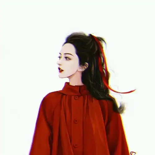 2023最新复古红色手绘女生动漫头卡通动漫头像我要个性网