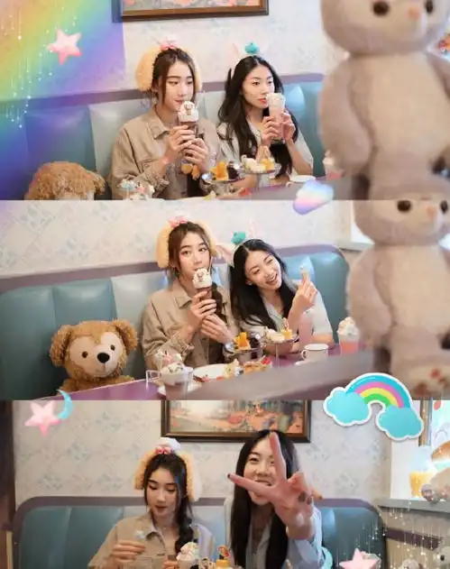 郑恺前女友程晓玥晒与网红闺蜜的合影,姐妹俩一个脸肿一个脸僵