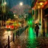 一个人淋雨的凄美图片动漫一个人淋雨伤感图
