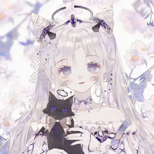 2022年闺蜜头像绝美手绘插画双人闺蜜头像