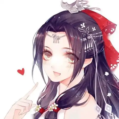 手绘唯美两人闺蜜头像你好有空的话和我私定一下终身