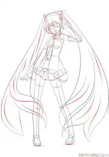 初音未来简笔画步骤