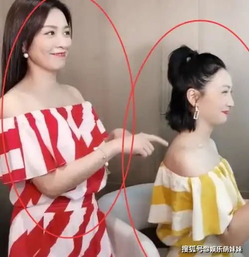 直角肩到底多优越陶虹撞衫不老女神张庭,瞬间变合影杀手