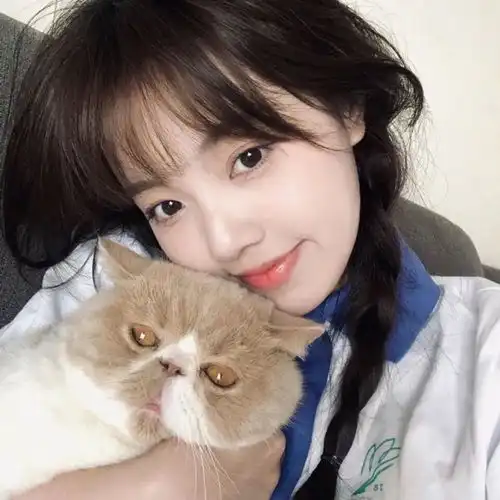 抱猫女生头像你有可爱的猫猫嘛你没有我有嘿嘿