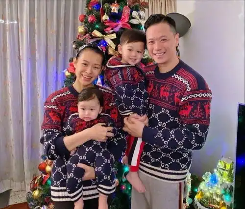 胡杏儿带娃参加闺蜜团聚会,打扮喜庆成团宠,两儿子呆萌都像爸爸