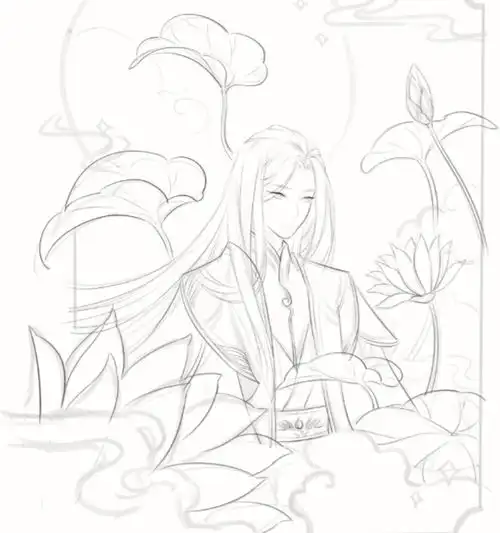 仙气逼人,细节满满,手把手教你绘制一个古风高冷仙长线稿