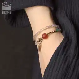 原创民族风玛瑙手链女小众ins设计个性珠子复古简约手串闺蜜饰品,一品好特惠