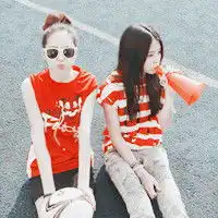 一起疯一起哭清新闺蜜头像