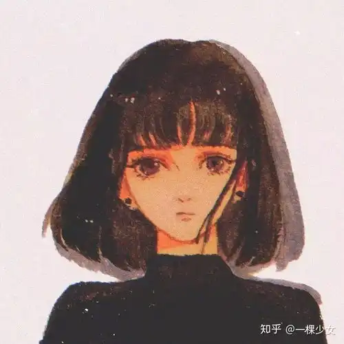 胶片插画头像,我可