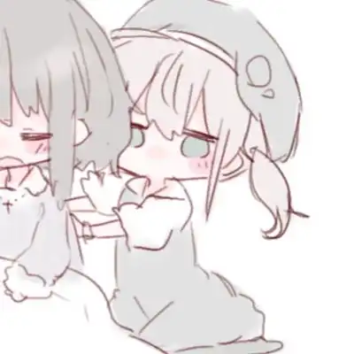 女生可爱闺蜜二次元动漫头像卡哇伊女孩子软妹子一对两张