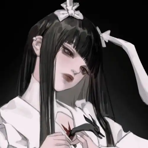 闺蜜头像黑白兔兔