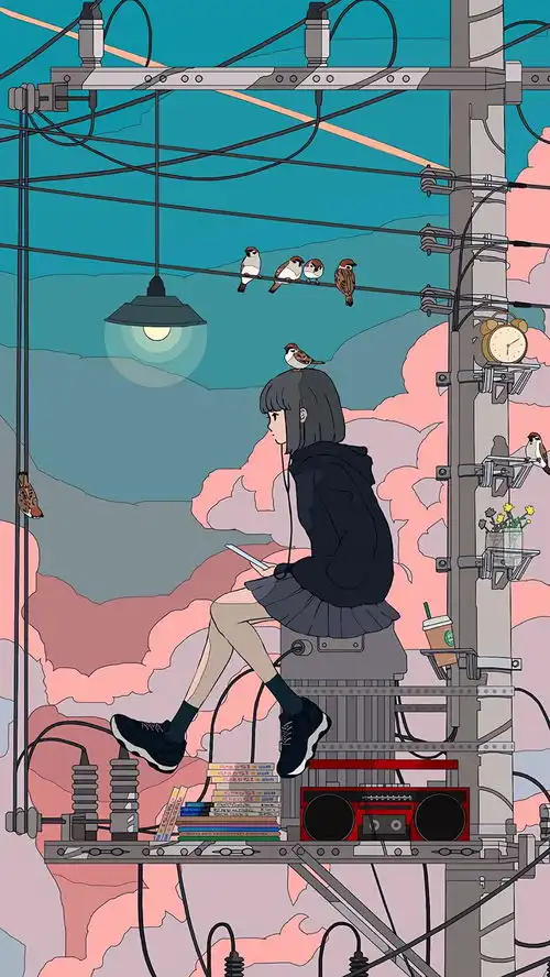 有没有好看的关于电线杆的壁纸