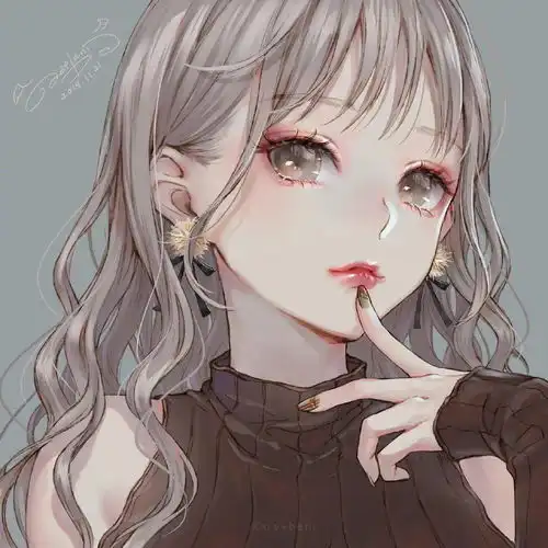 漂亮精致的女孩人物插画