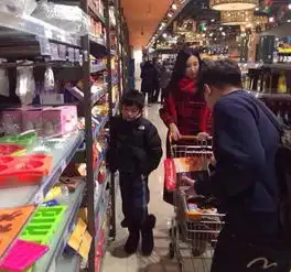张柏芝母子三人逛超市quintus坐购物车