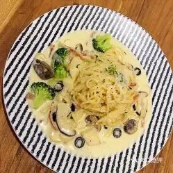 doridorikoreankidscafe的奶油培根意面好不好吃用户评价口味怎么样上海美食奶油培根意面实拍图片大众点评
