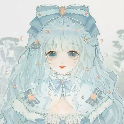 2022年闺蜜头像绝美手绘插画双人闺蜜头像