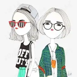 两个女孩素材图片免费下载高清png千库网图片编号3275890