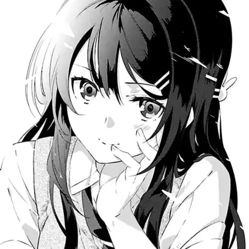 动漫黑白女生头像