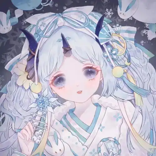 2022年闺蜜头像绝美手绘插画双人闺蜜头像