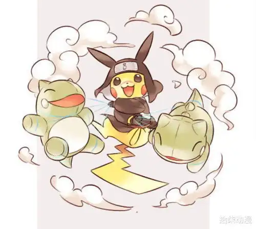 火影忍者动漫联动龙猫化皮卡丘化兽化的众角色萌出天际