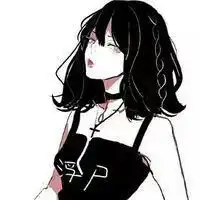 女生黑白动漫头像侧脸微信头像图片大全