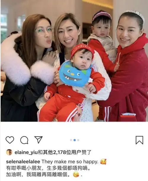 胡杏儿带两个儿子与闺蜜聚会,奕霆奕霖正脸出镜颜值超高成团宠
